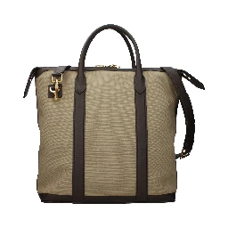 Beige Fabric Handbag