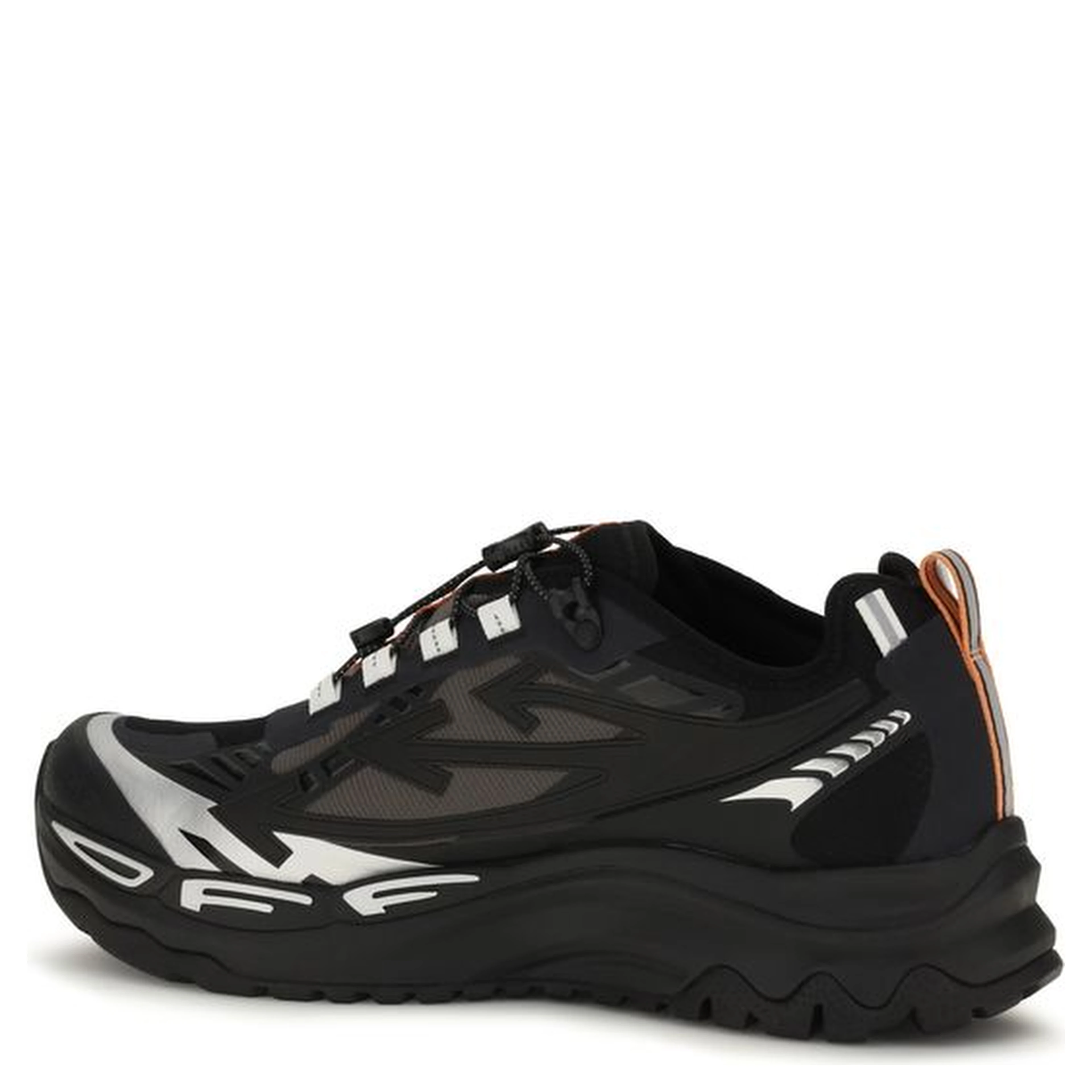 Black Polyester Athletic Sneakers