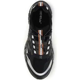 Black Polyester Athletic Sneakers