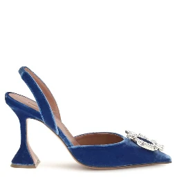 Blue Velvet Sandals