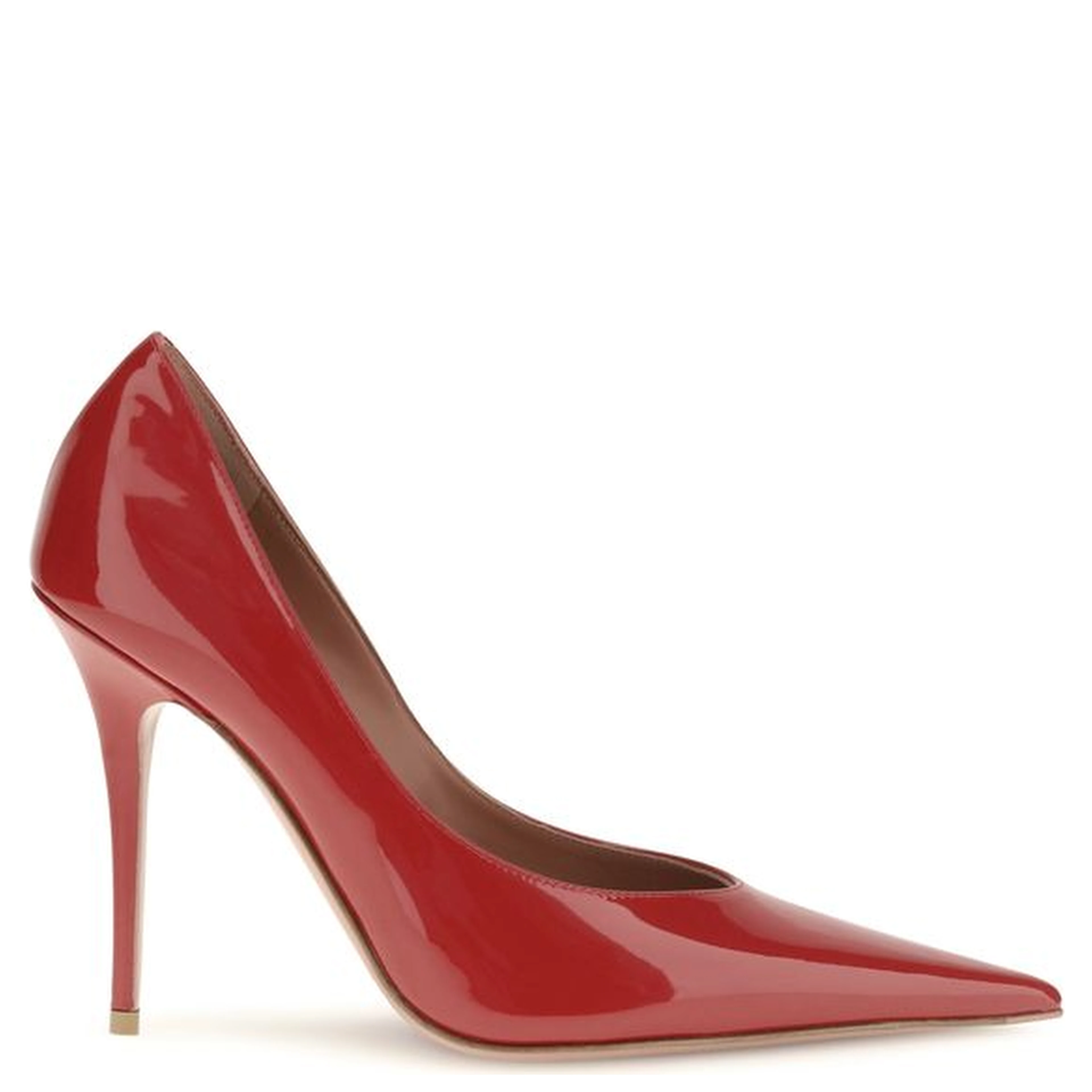 Red Calf Leather Bos Taurus High Heel Pumps