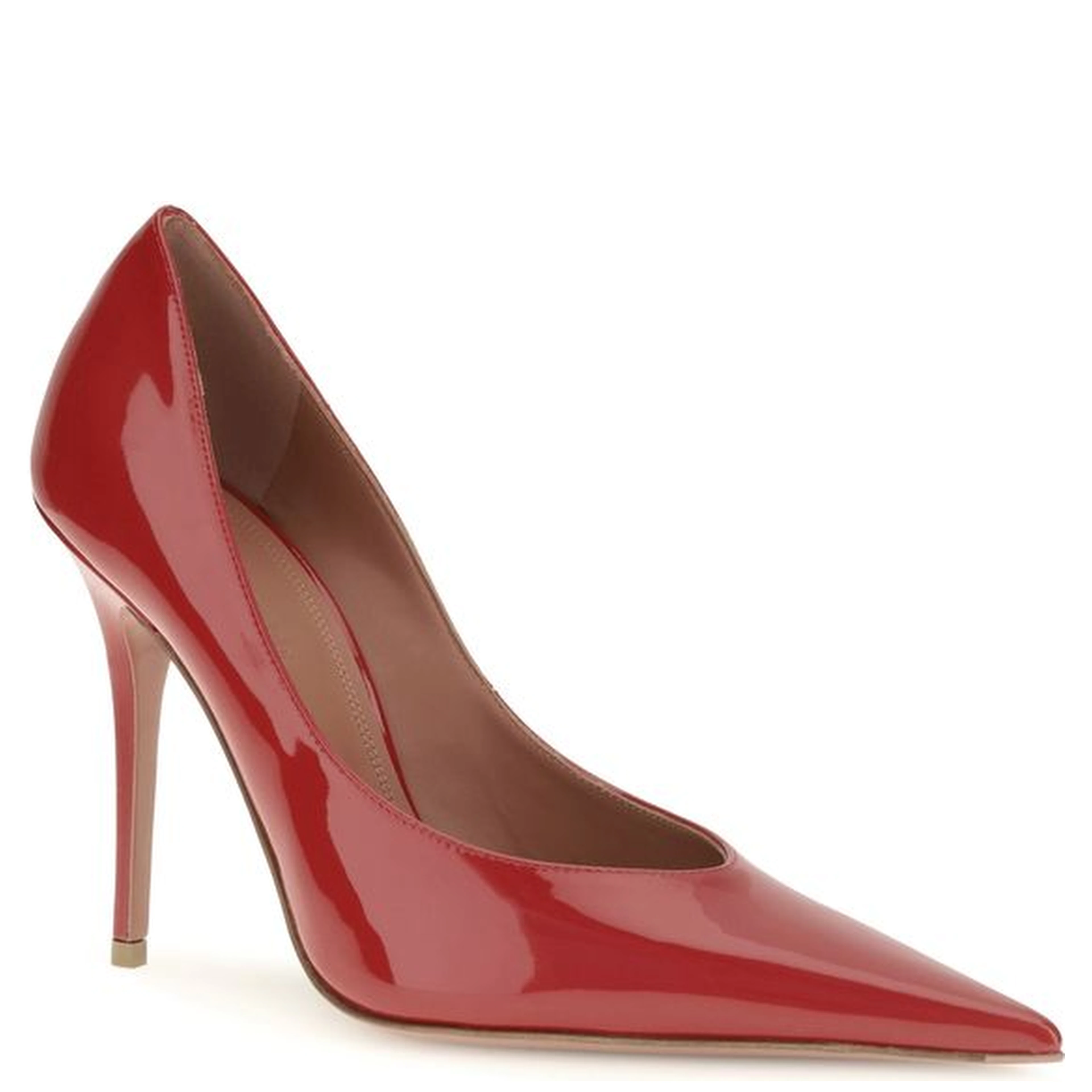 Red Calf Leather Bos Taurus High Heel Pumps