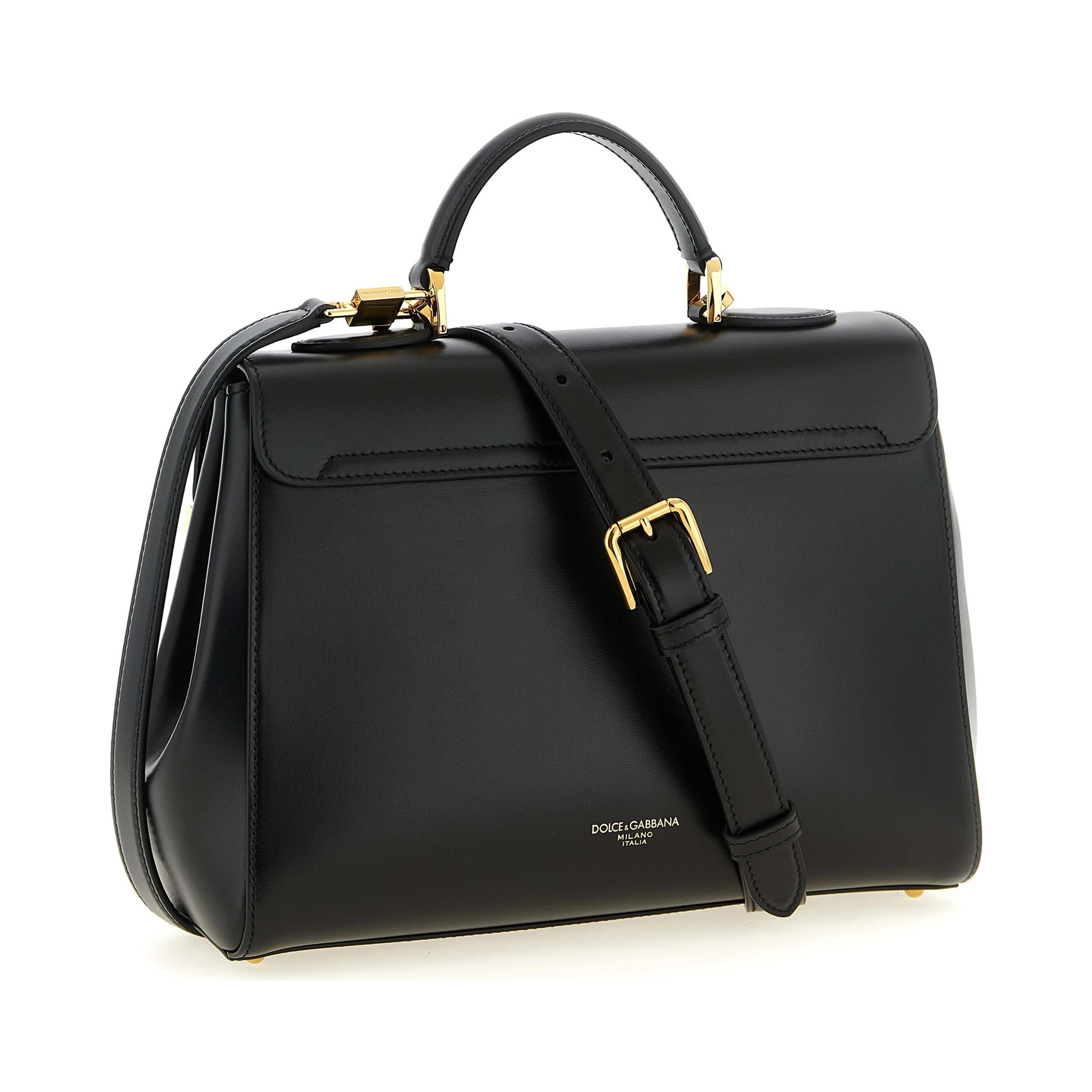 Black Lamb Leather Handbag