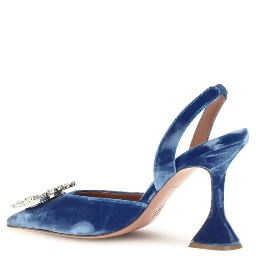 Blue Velvet Sandals