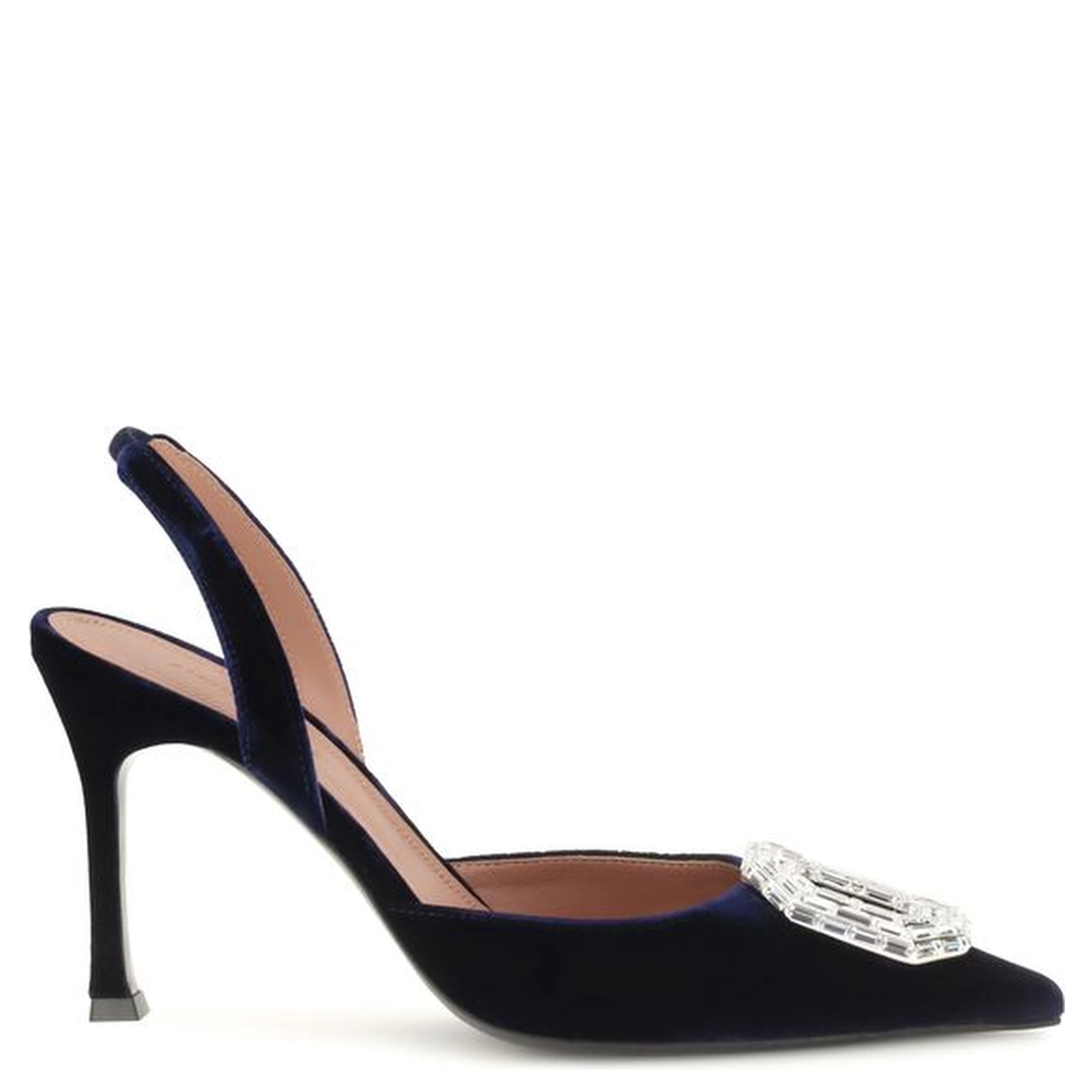 Blue Velvet High Heel Pumps