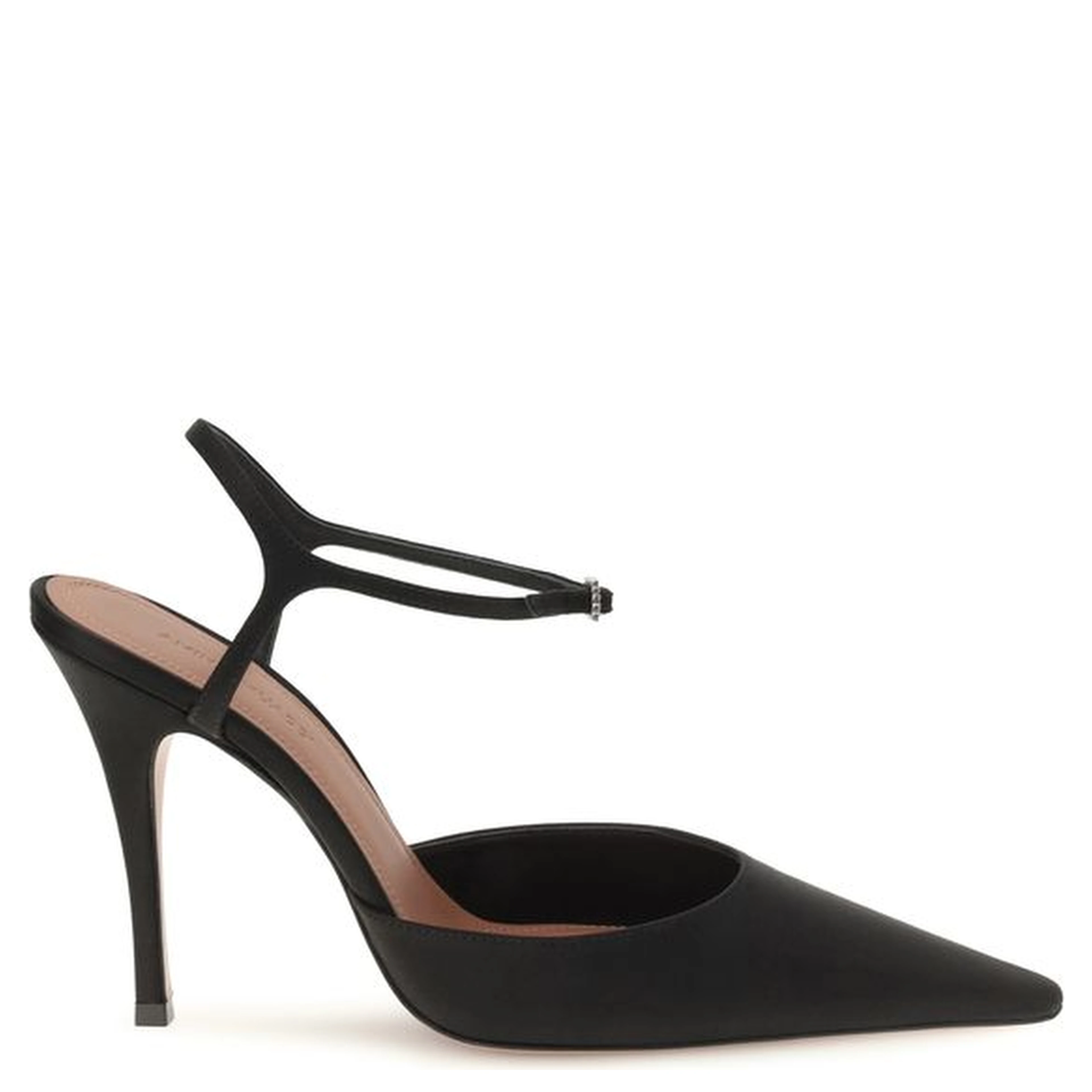 Black Satin High Heel Pumps