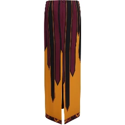 Multicolor Polyamide Long Skirt