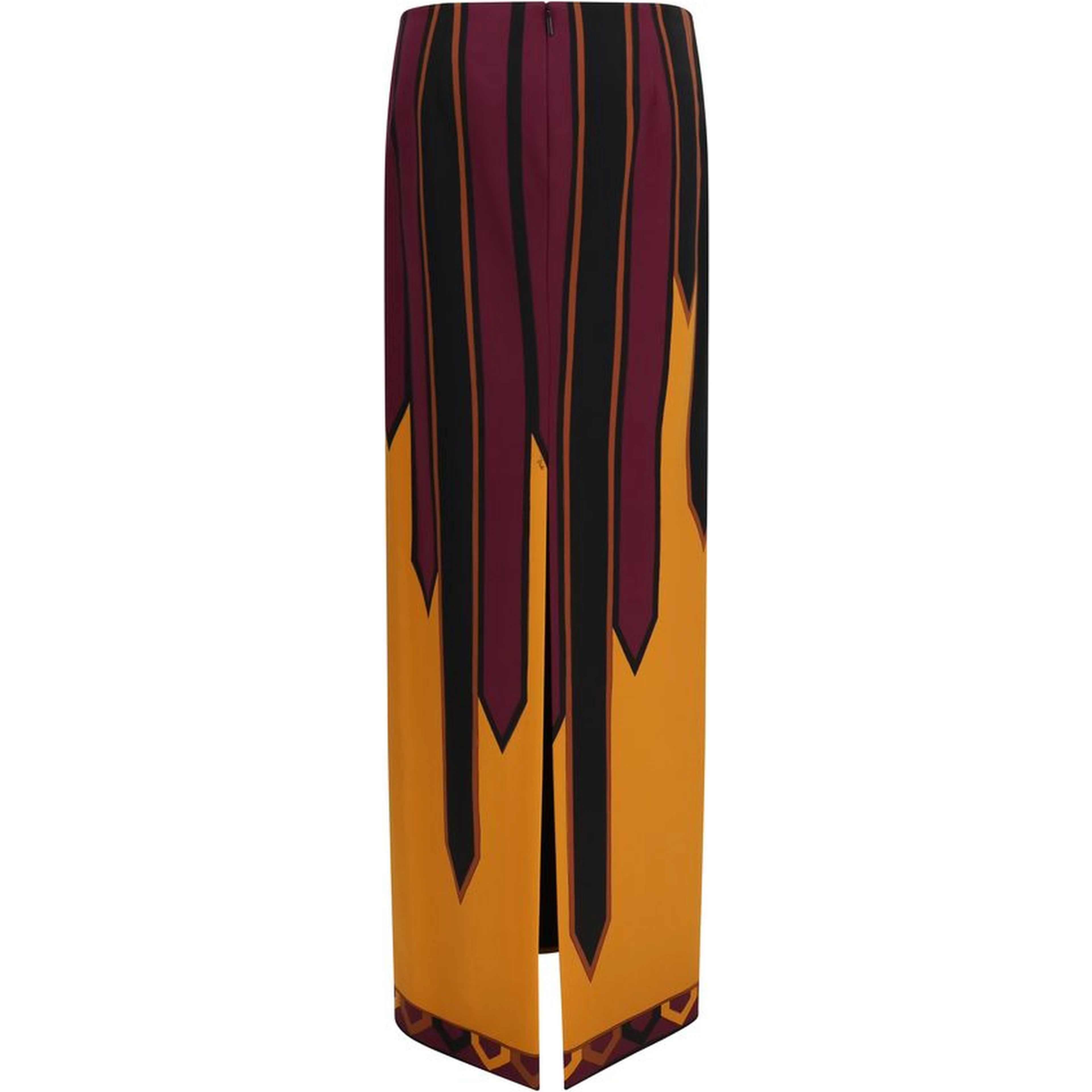 Multicolor Polyamide Long Skirt