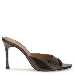 Brown Calf Leather Bos Taurus Stiletto Heel Sandals