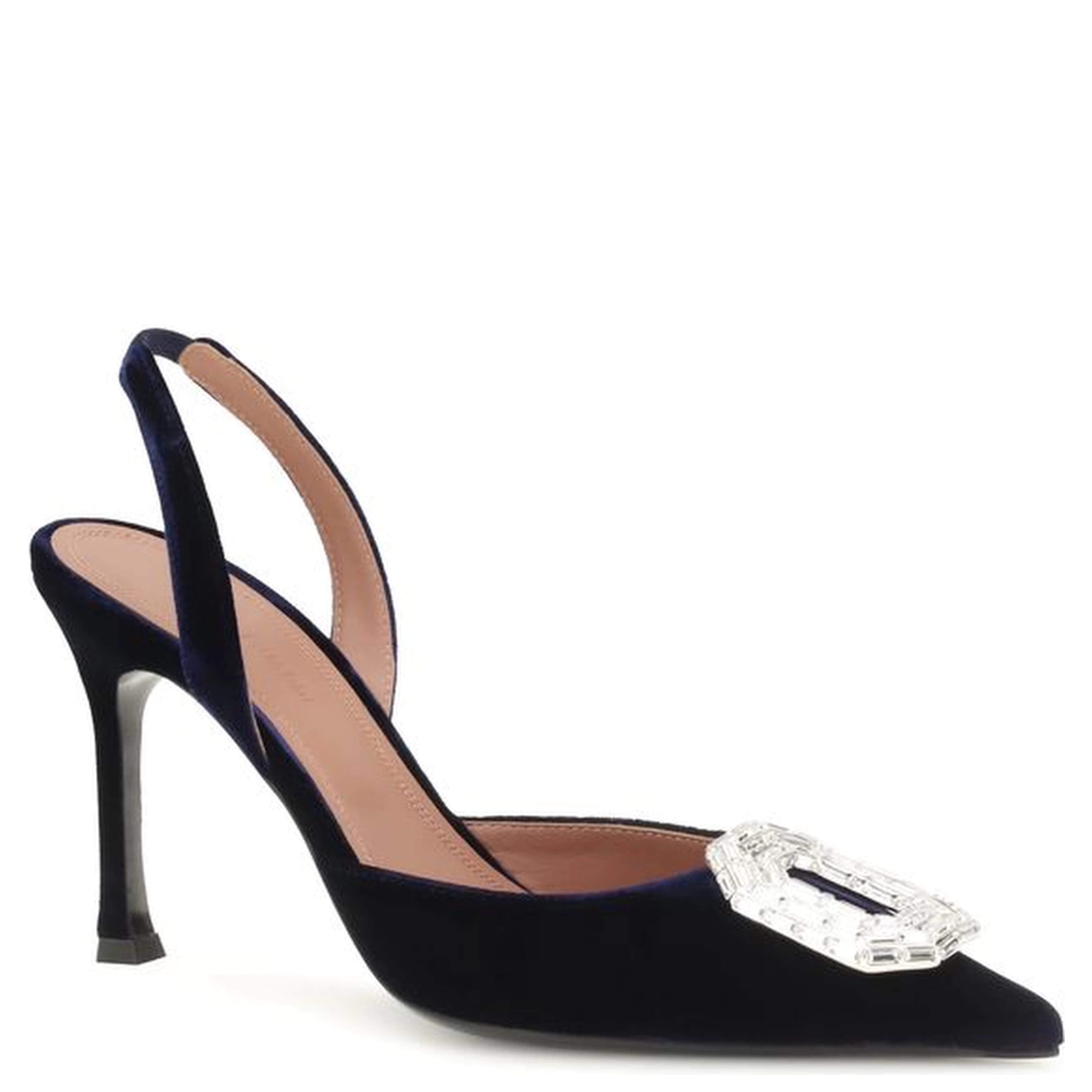 Blue Velvet High Heel Pumps