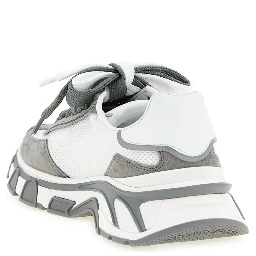 Gray Leather Athletic Sneakers