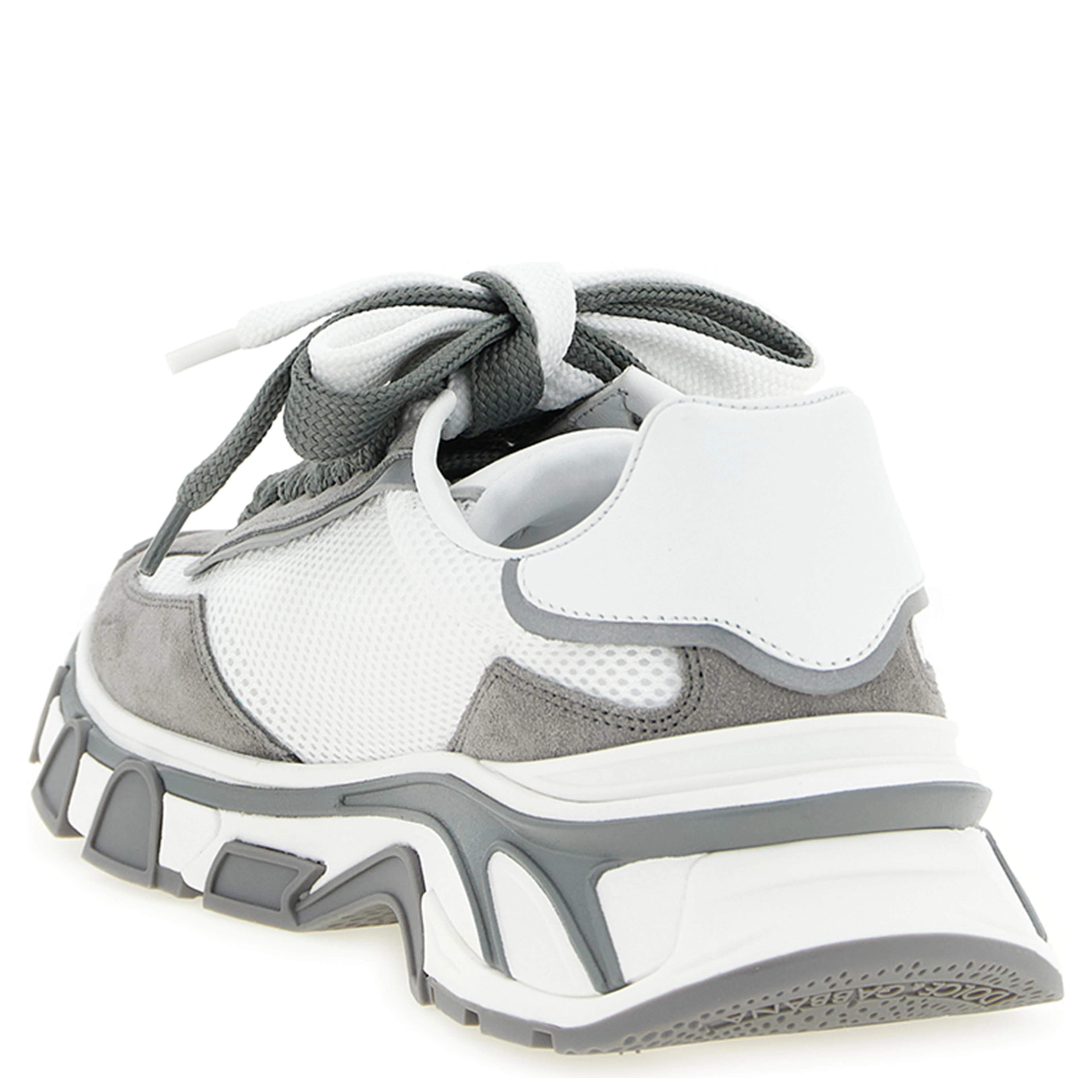 Gray Leather Athletic Sneakers