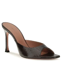 Brown Calf Leather Bos Taurus Stiletto Heel Sandals