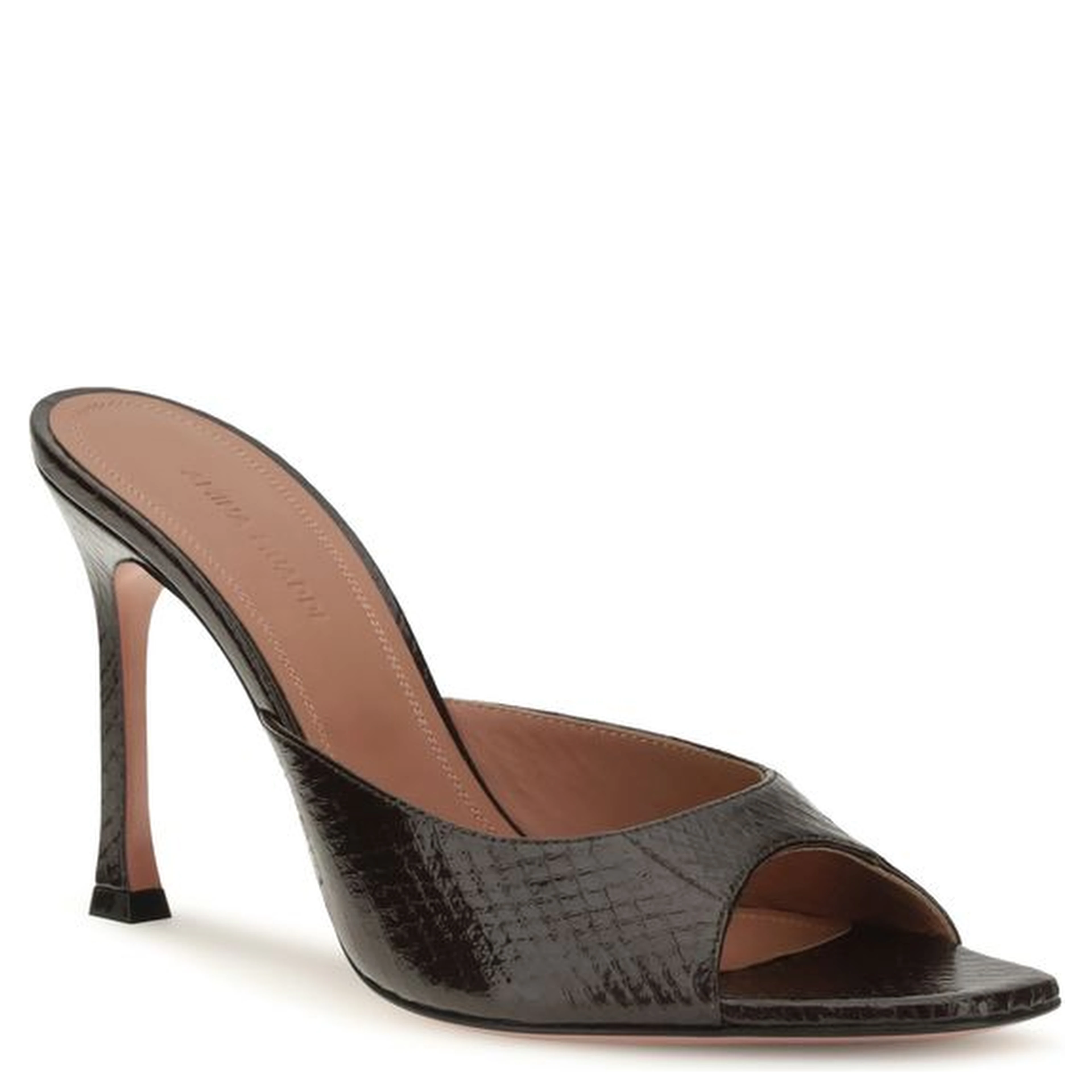 Brown Calf Leather Bos Taurus Stiletto Heel Sandals