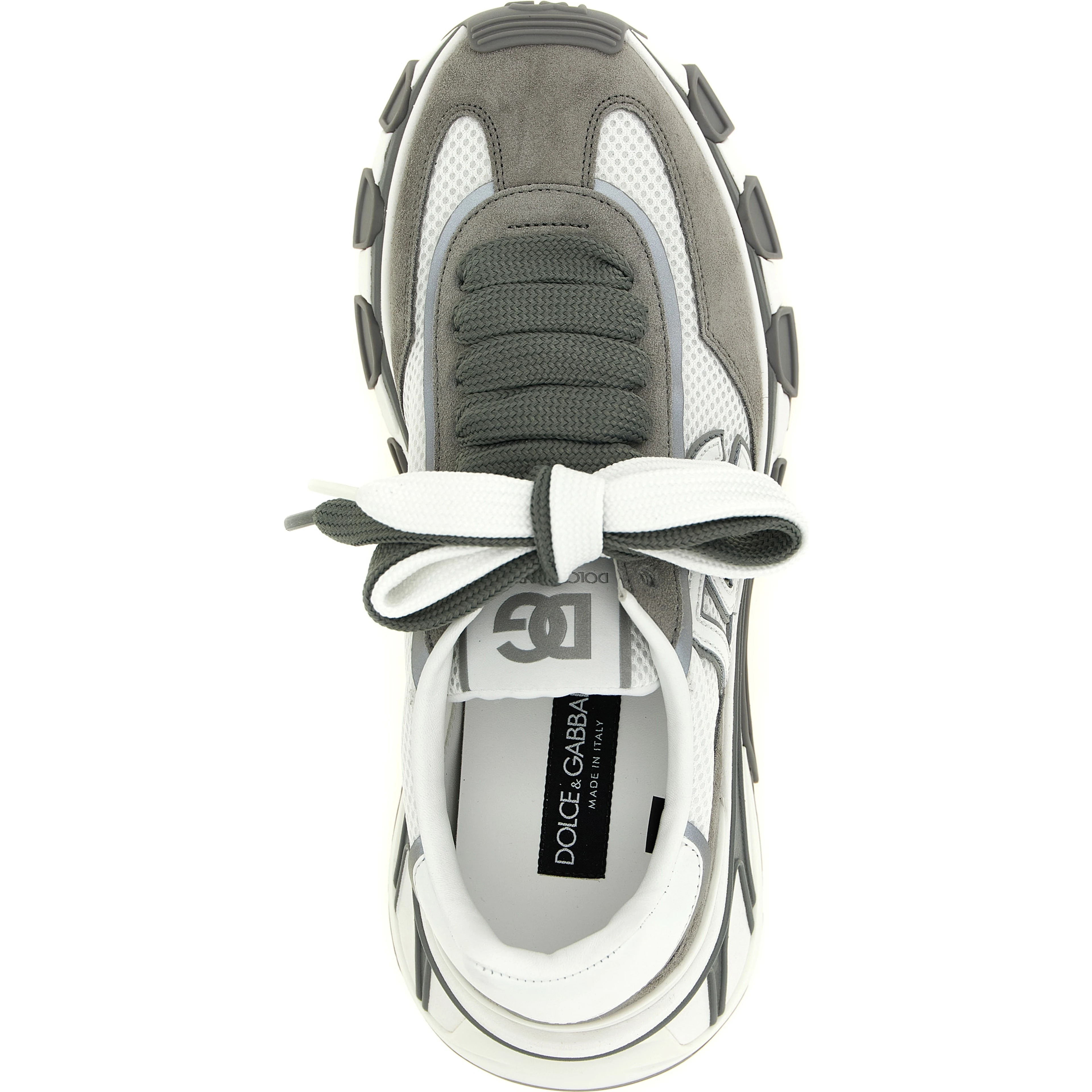 Gray Leather Athletic Sneakers