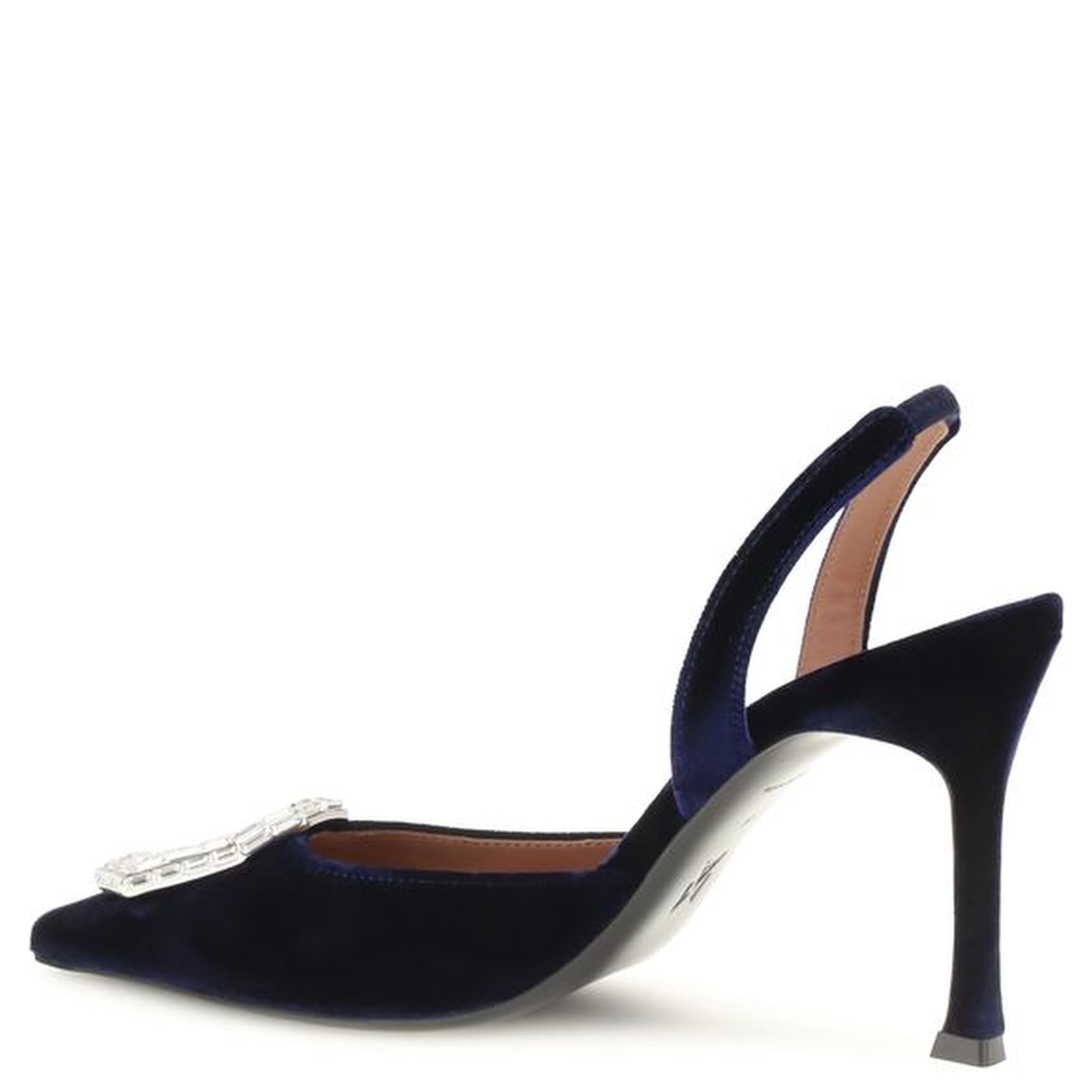 Blue Velvet High Heel Pumps