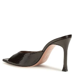 Brown Calf Leather Bos Taurus Stiletto Heel Sandals