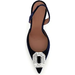 Blue Velvet High Heel Pumps