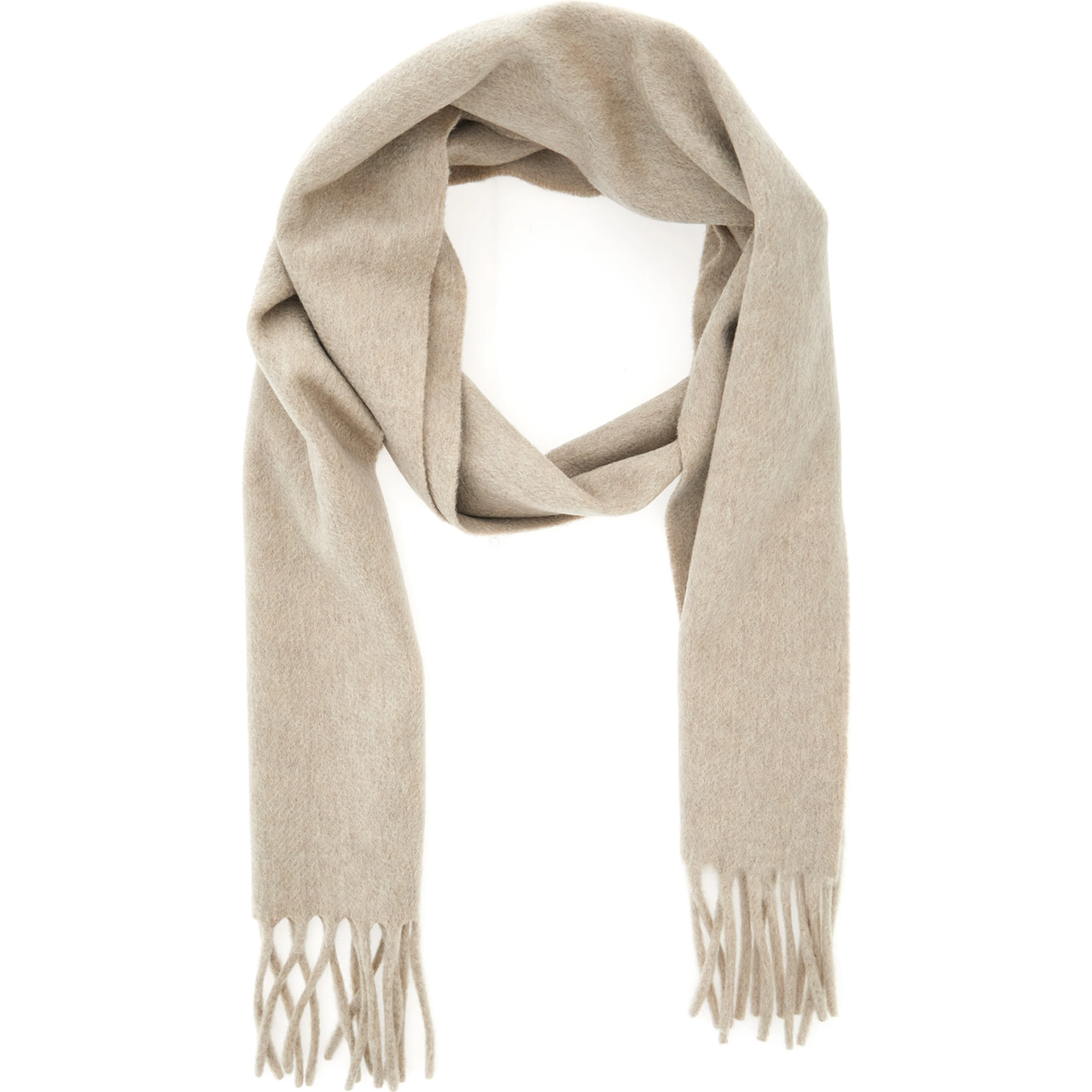 THE HORSEBIT SCARF with details in 100% virgin wool and beige color unisex