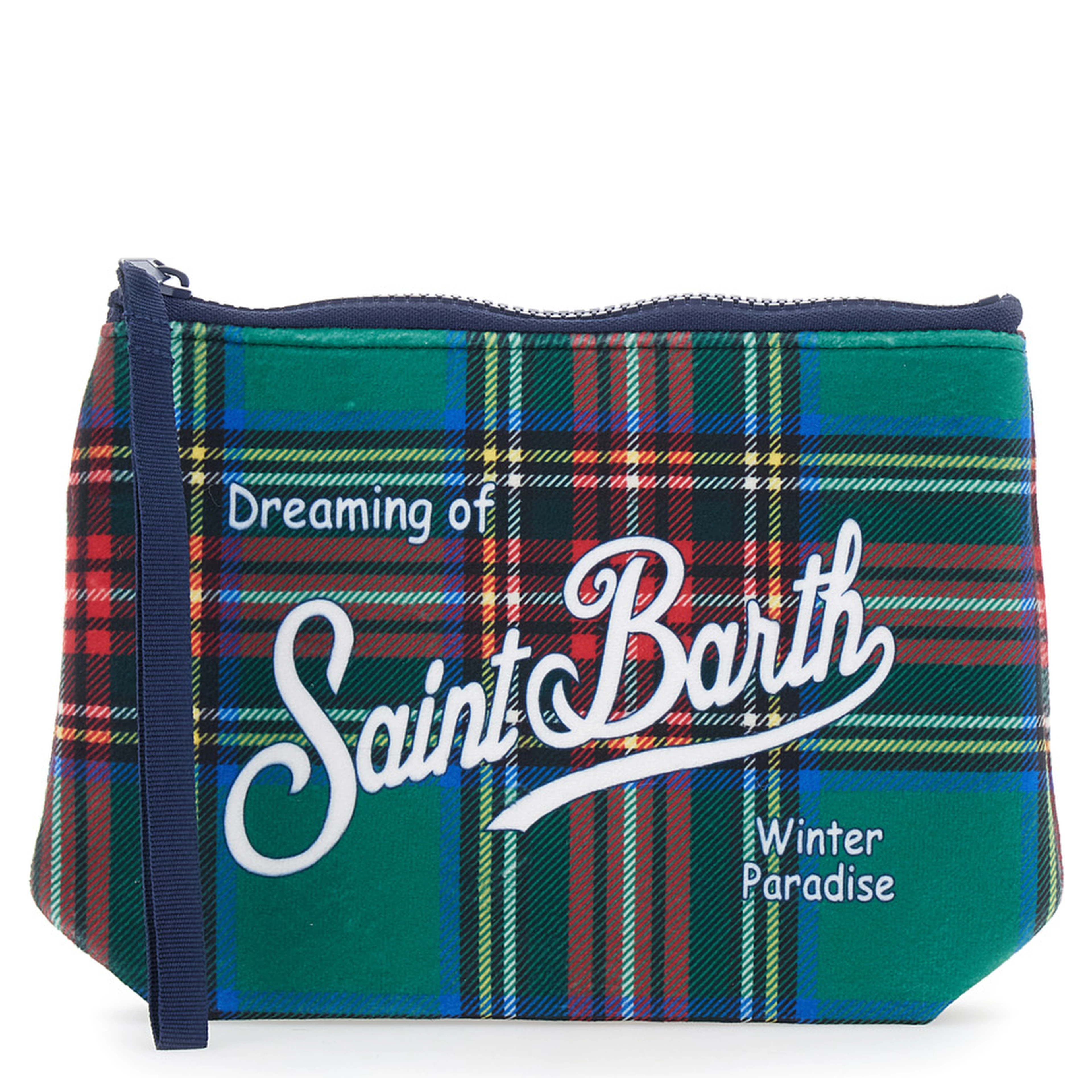 ALINE W pouch with tartan motif in multicolored Tech Fabric for women