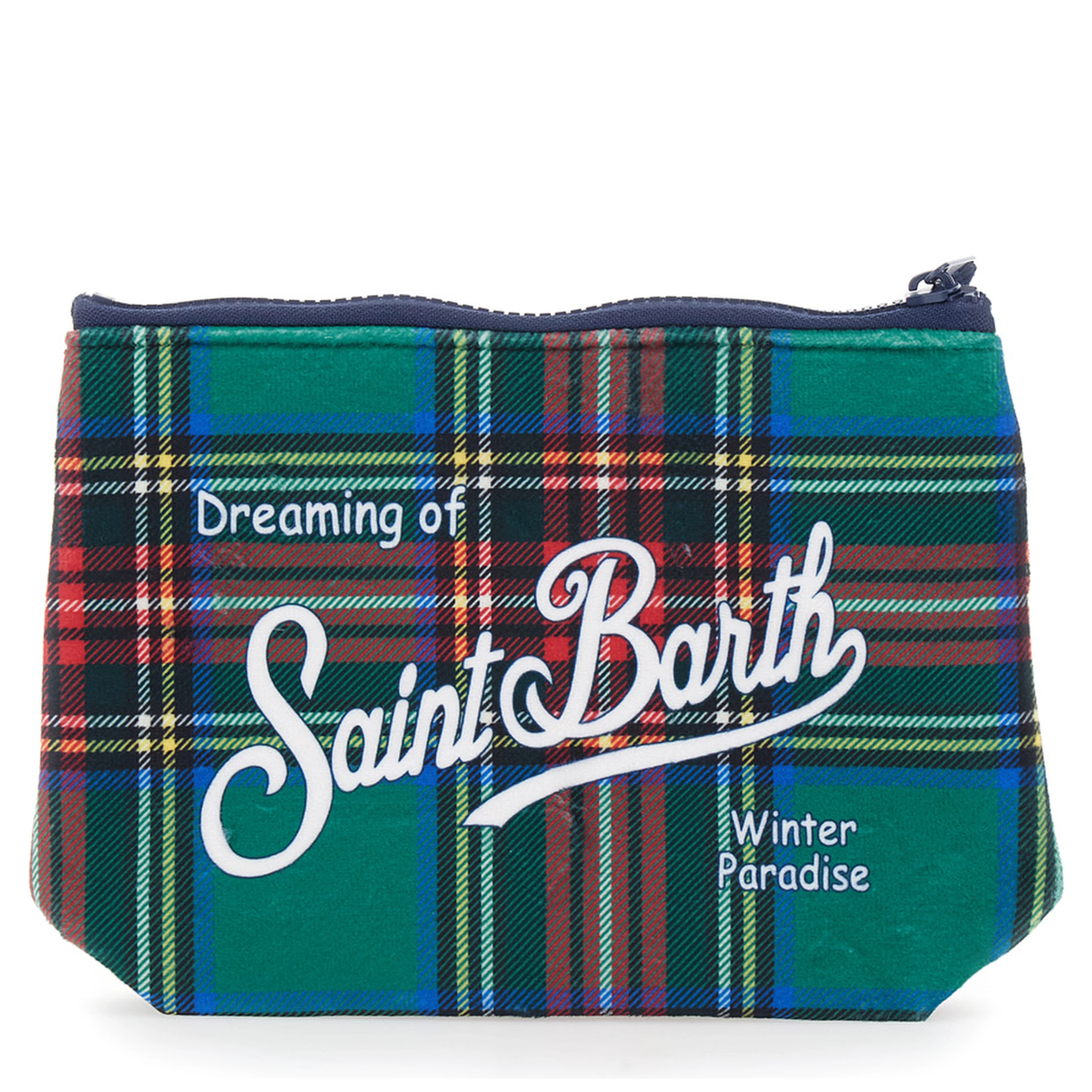 ALINE W pouch with tartan motif in multicolored Tech Fabric for women