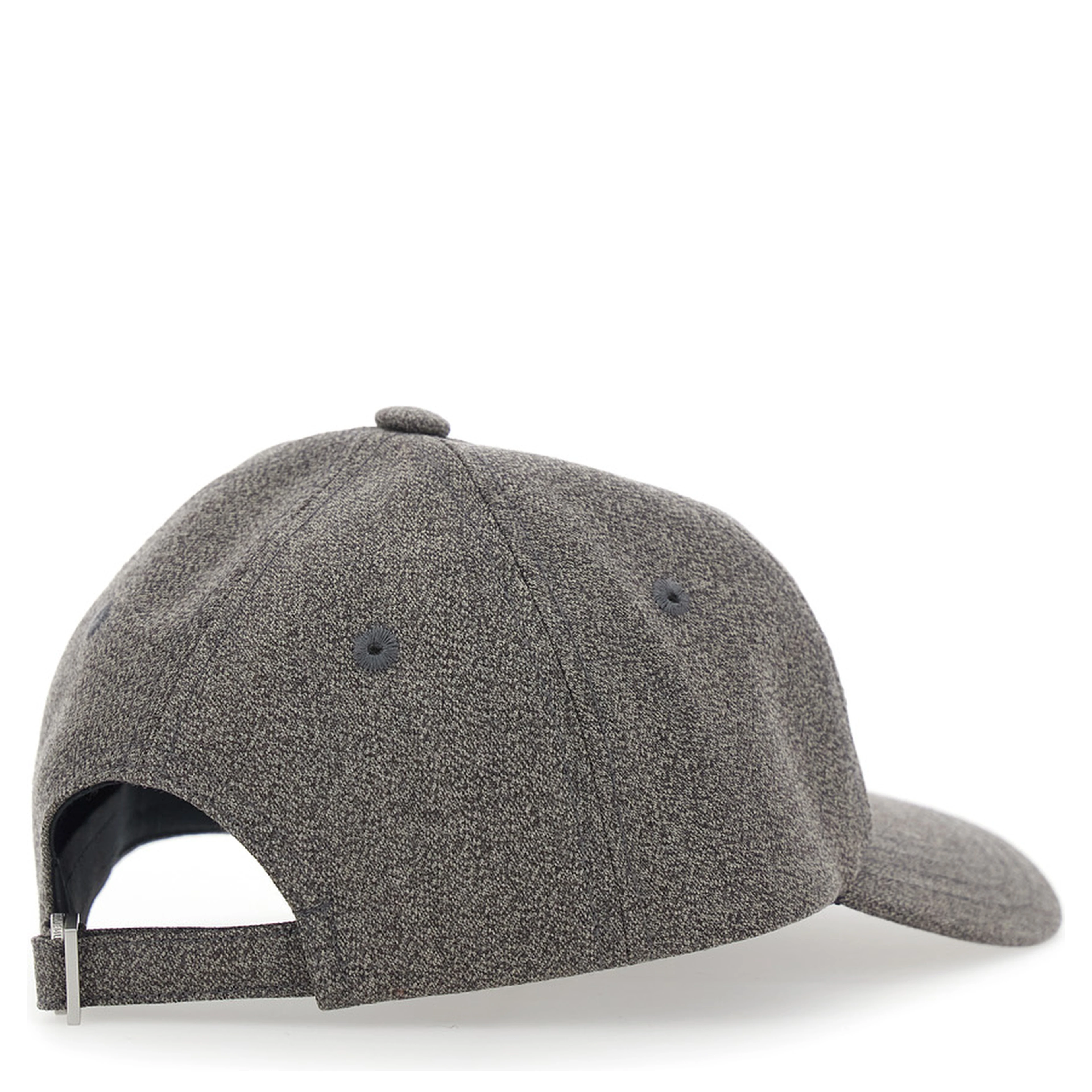 Cap with visor in brown fabric for unisex
