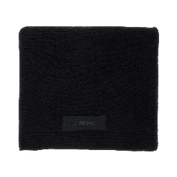 LE CHALE GROS GRAIN is a unisex black alpaca and merino wool scarf