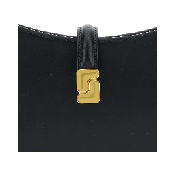 Shoulder Bag BONNIE in black leather unisex