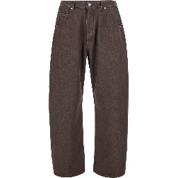Brown Jeans with Five-Pocket Design in Denim