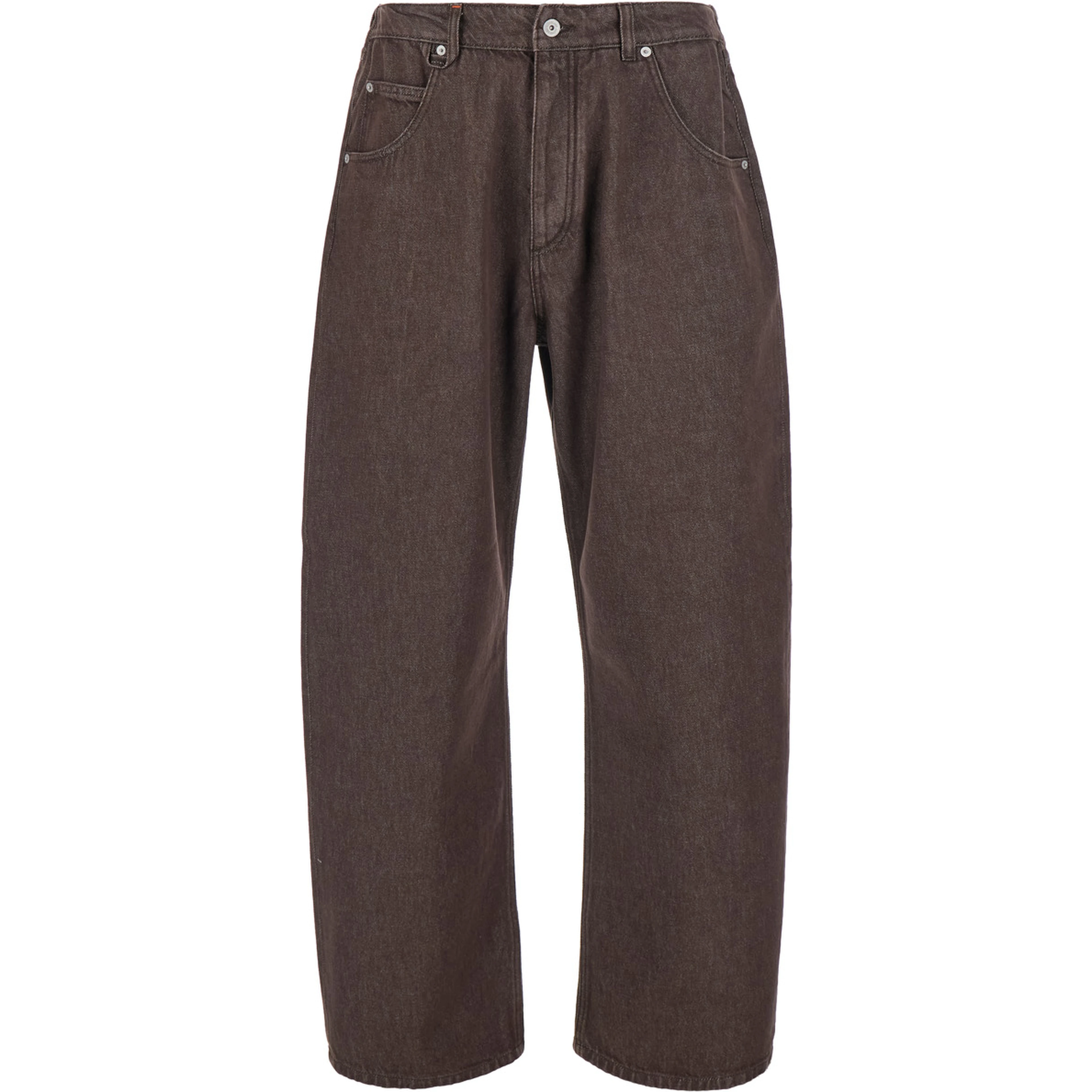 Brown Jeans with Five-Pocket Design in Denim