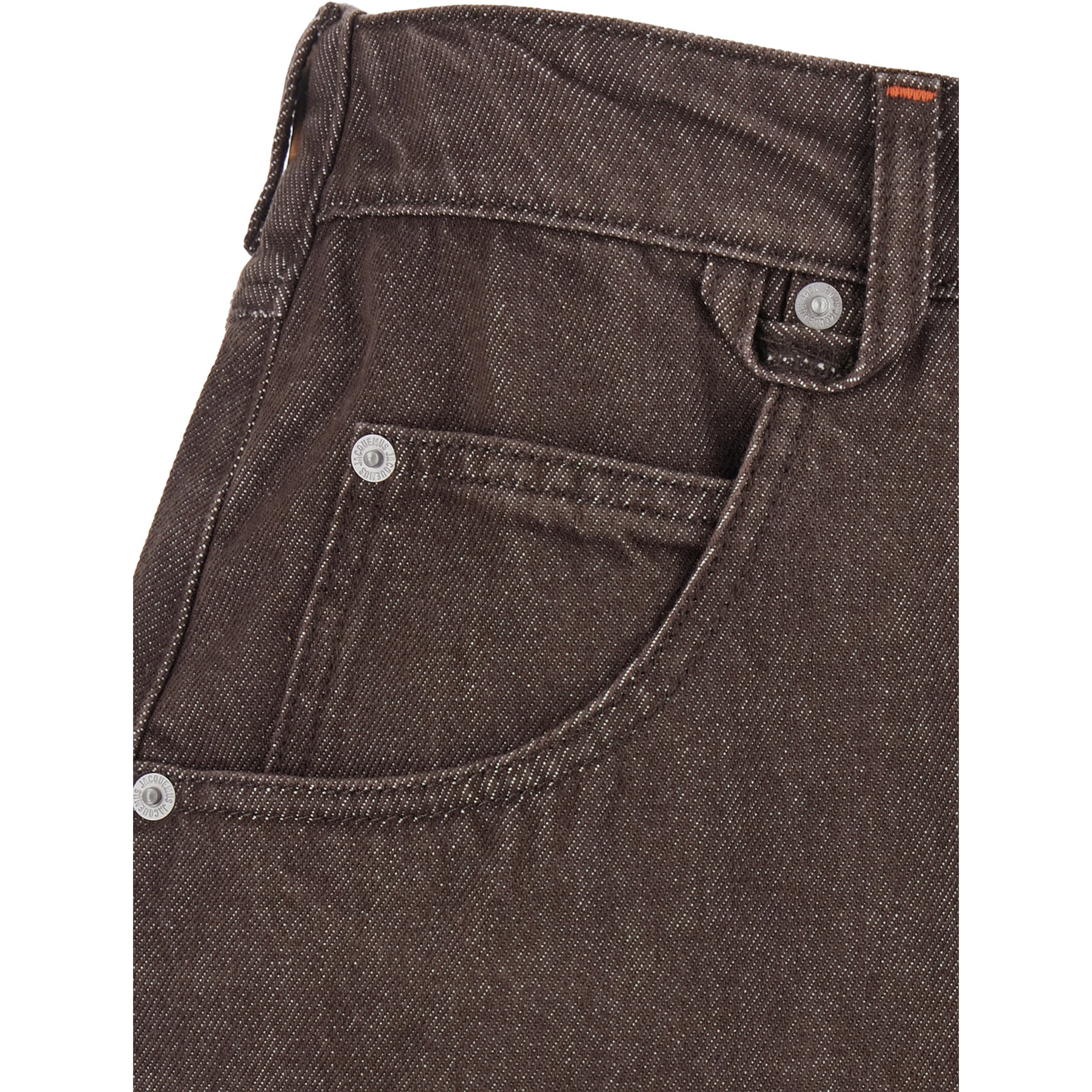 Brown Jeans with Five-Pocket Design in Denim