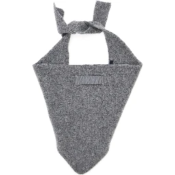 LE CHALE GROS GRAIN is a unisex scarf made of gray alpaca and merino wool