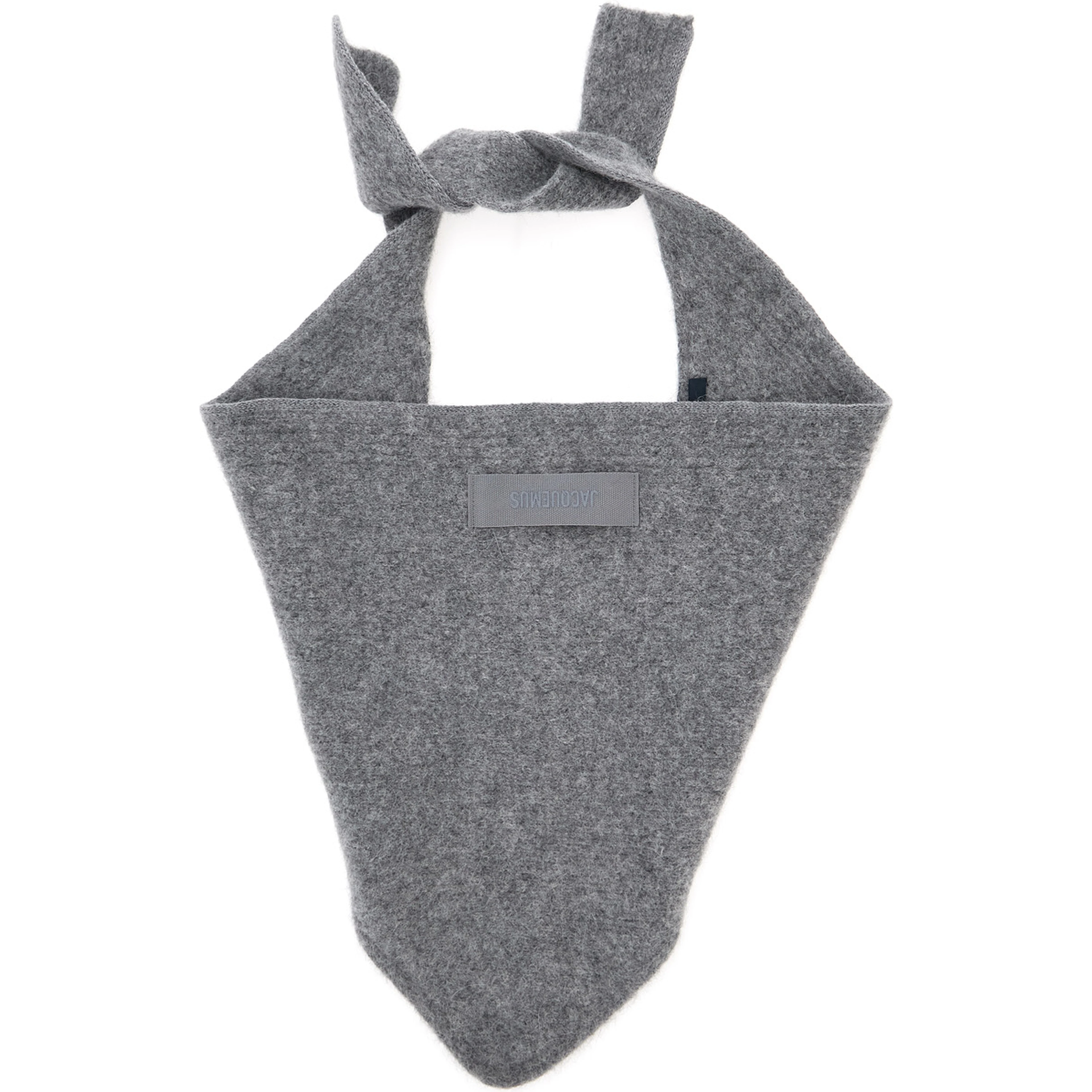 LE CHALE GROS GRAIN is a unisex scarf made of gray alpaca and merino wool