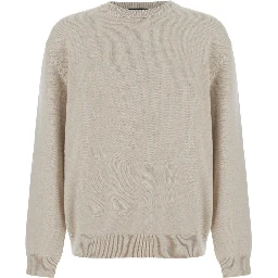 Sweater LA MAILLE MOULIN with Round Neck and Long Sleeves in Tech Fabric Beige Women