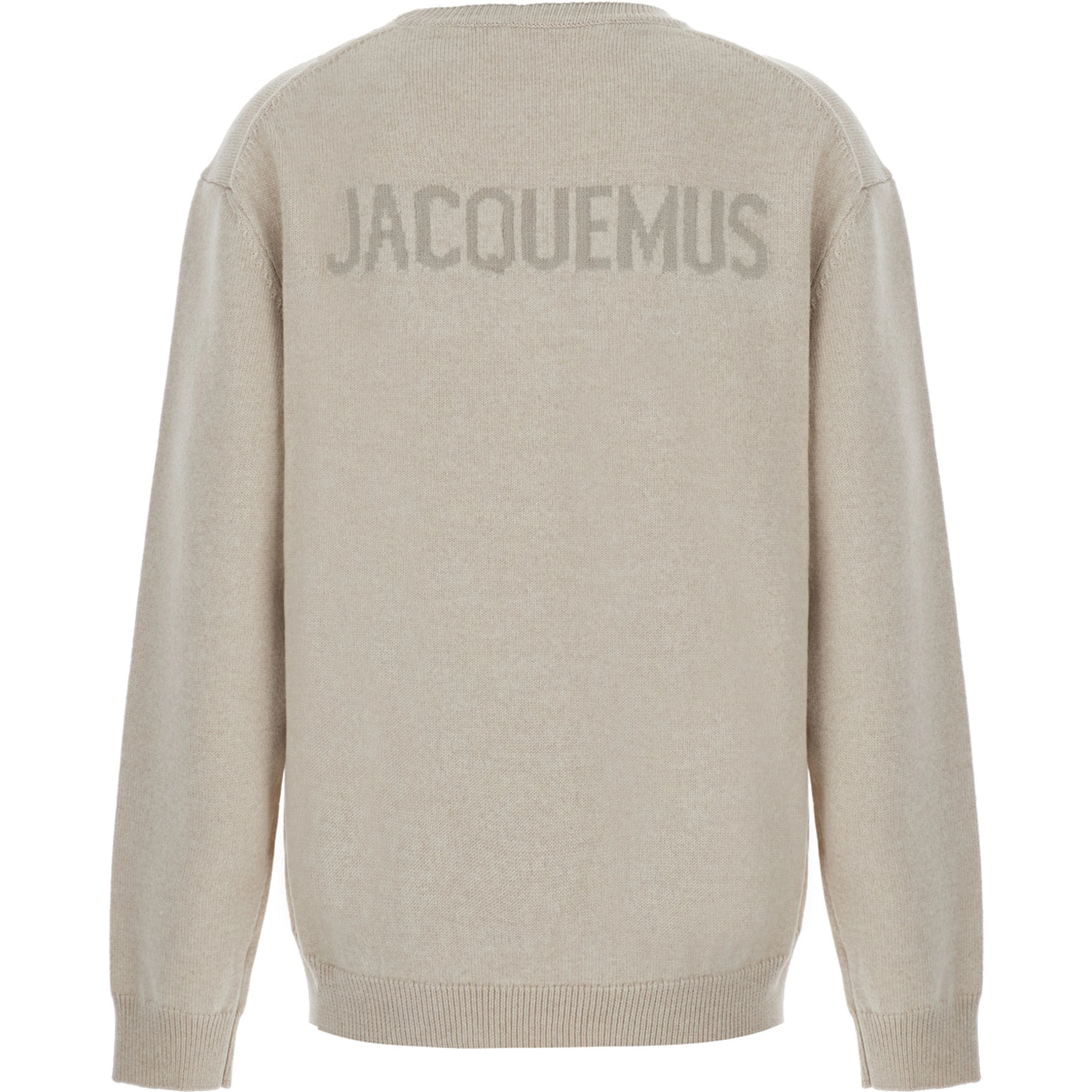 Sweater LA MAILLE MOULIN with Round Neck and Long Sleeves in Tech Fabric Beige Women