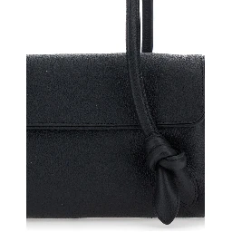 LE TURISMO LONG is a unisex black calf leather shoulder bag