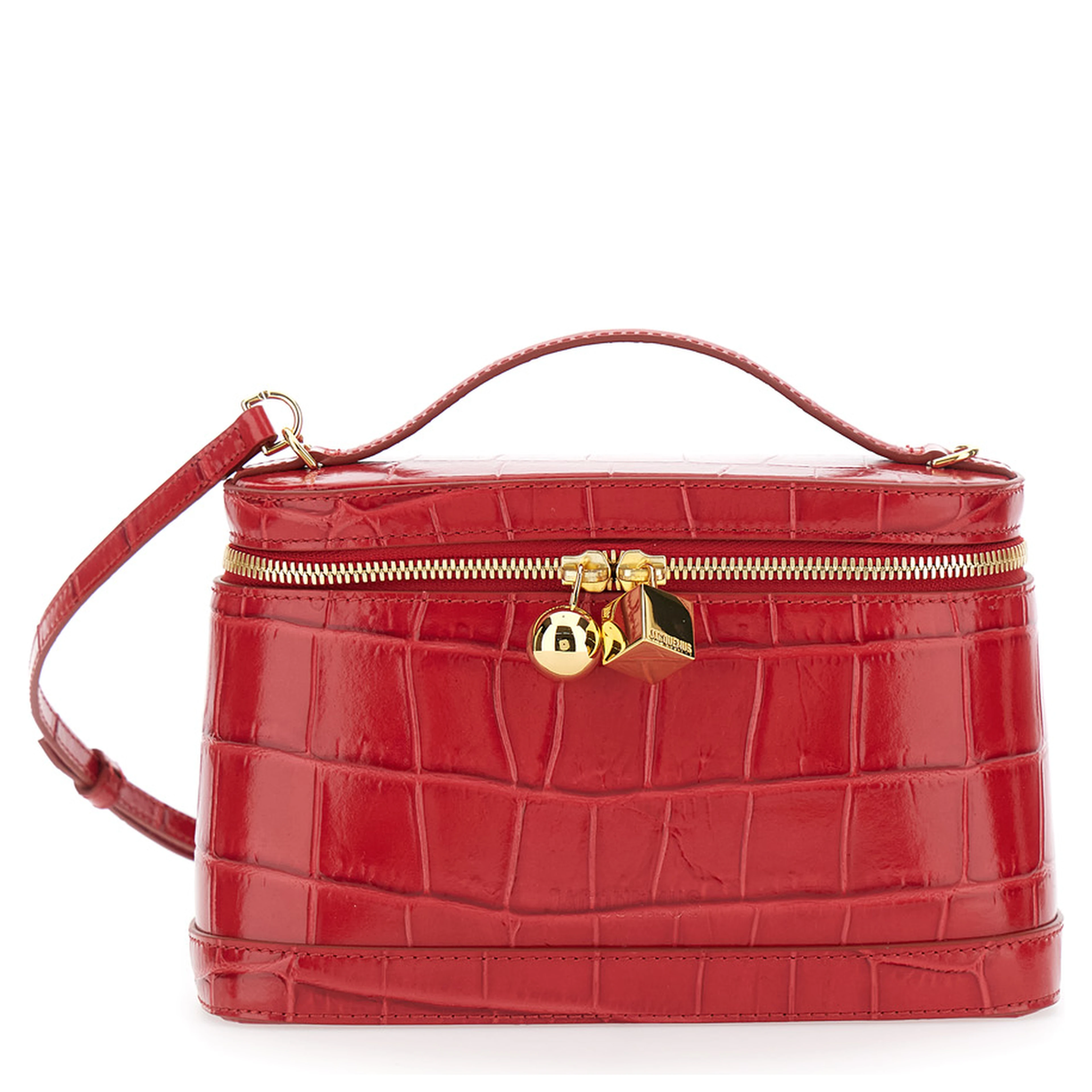 LE PETIT VANITY is a unisex red calf leather crossbody bag