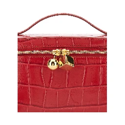LE PETIT VANITY is a unisex red calf leather crossbody bag