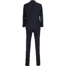 Single-breasted Semi-lined Jacket and No Pleat Pants with Stripes in Tech Fabric Blue Women