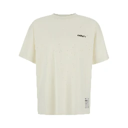 SATISFY MothTech T-Shirt with essential line in Fabric and white unisex