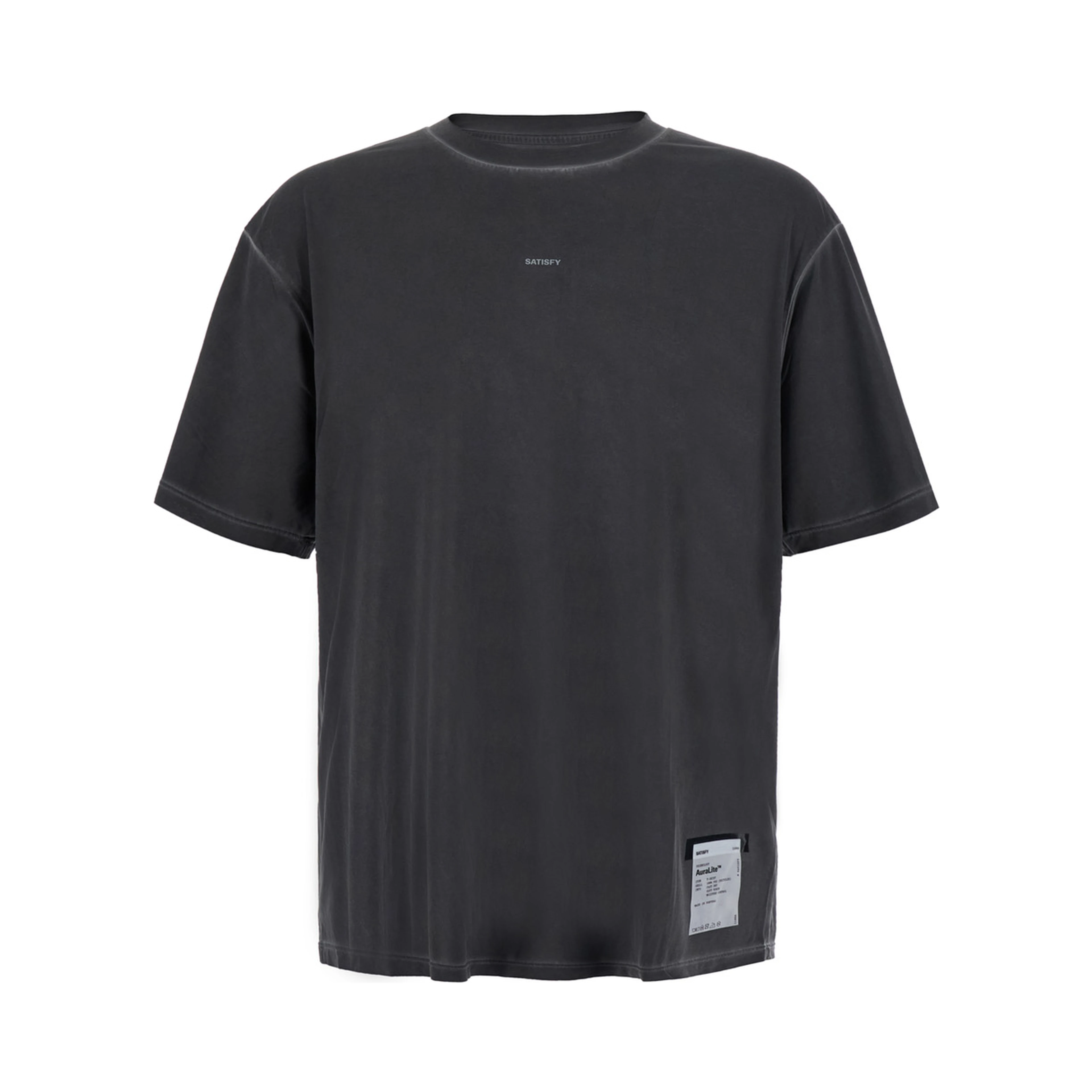 T-shirt with logo and round collar in Tech Fabric Gray Unisex