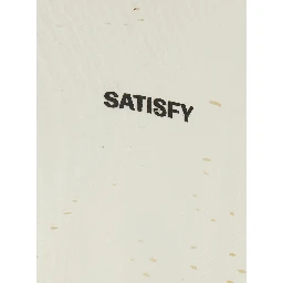 SATISFY MothTech T-Shirt with essential line in Fabric and white unisex