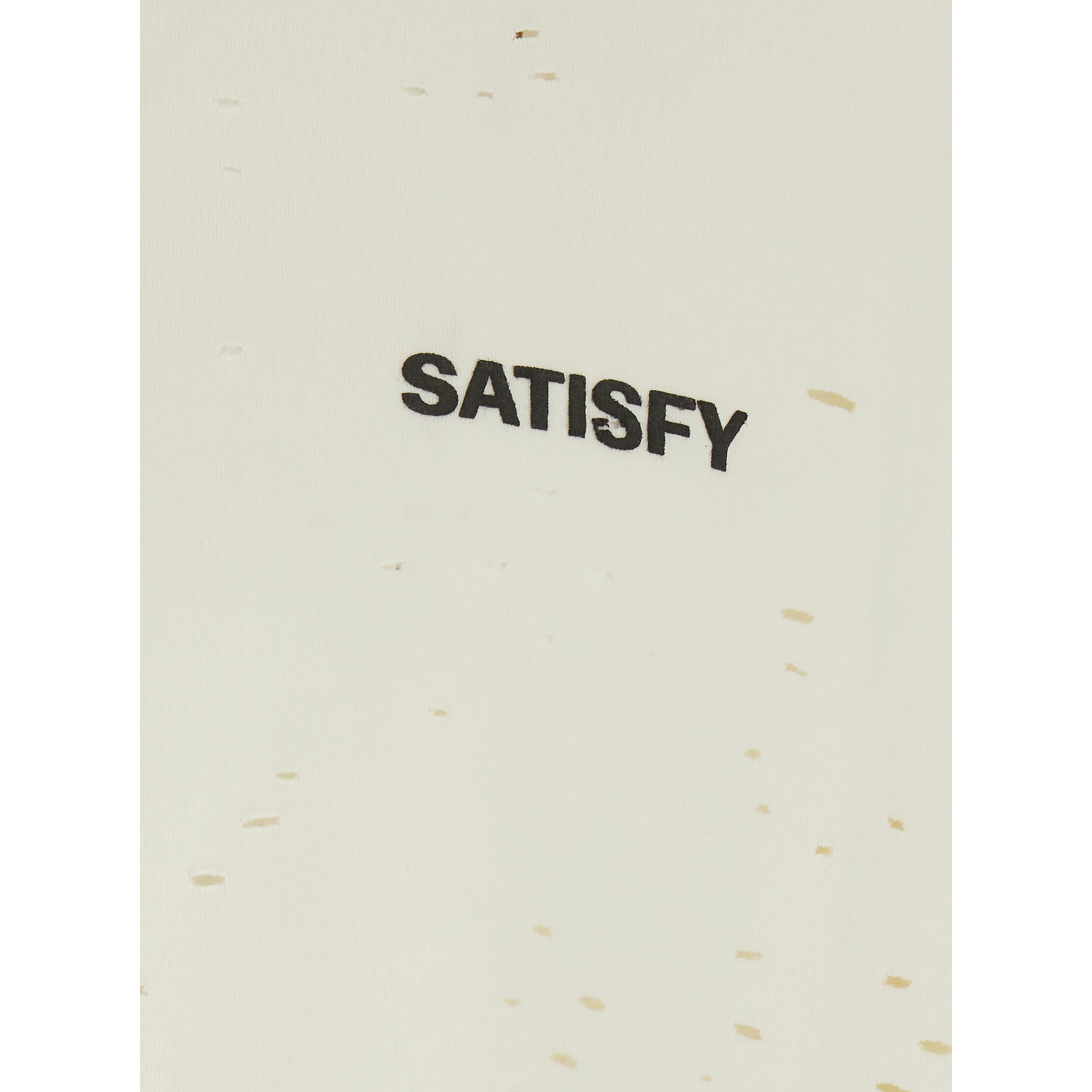 SATISFY MothTech T-Shirt with essential line in Fabric and white unisex