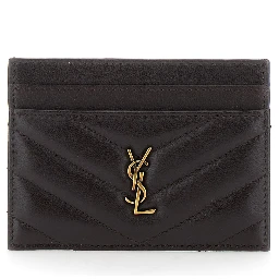CREDIT CARD CASE AGNEAU SOUPLE BRILLANT MATELASSE