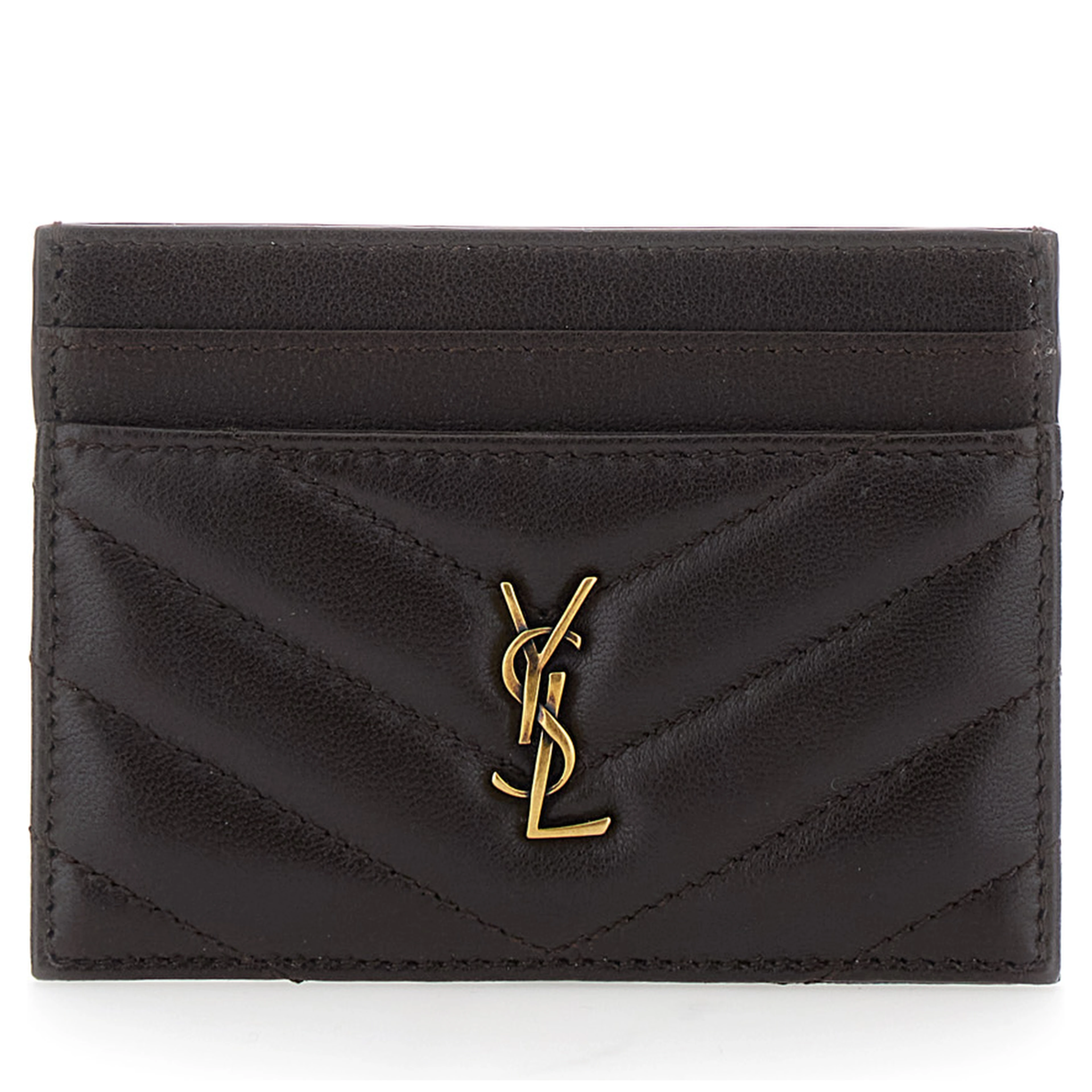 CREDIT CARD CASE AGNEAU SOUPLE BRILLANT MATELASSE