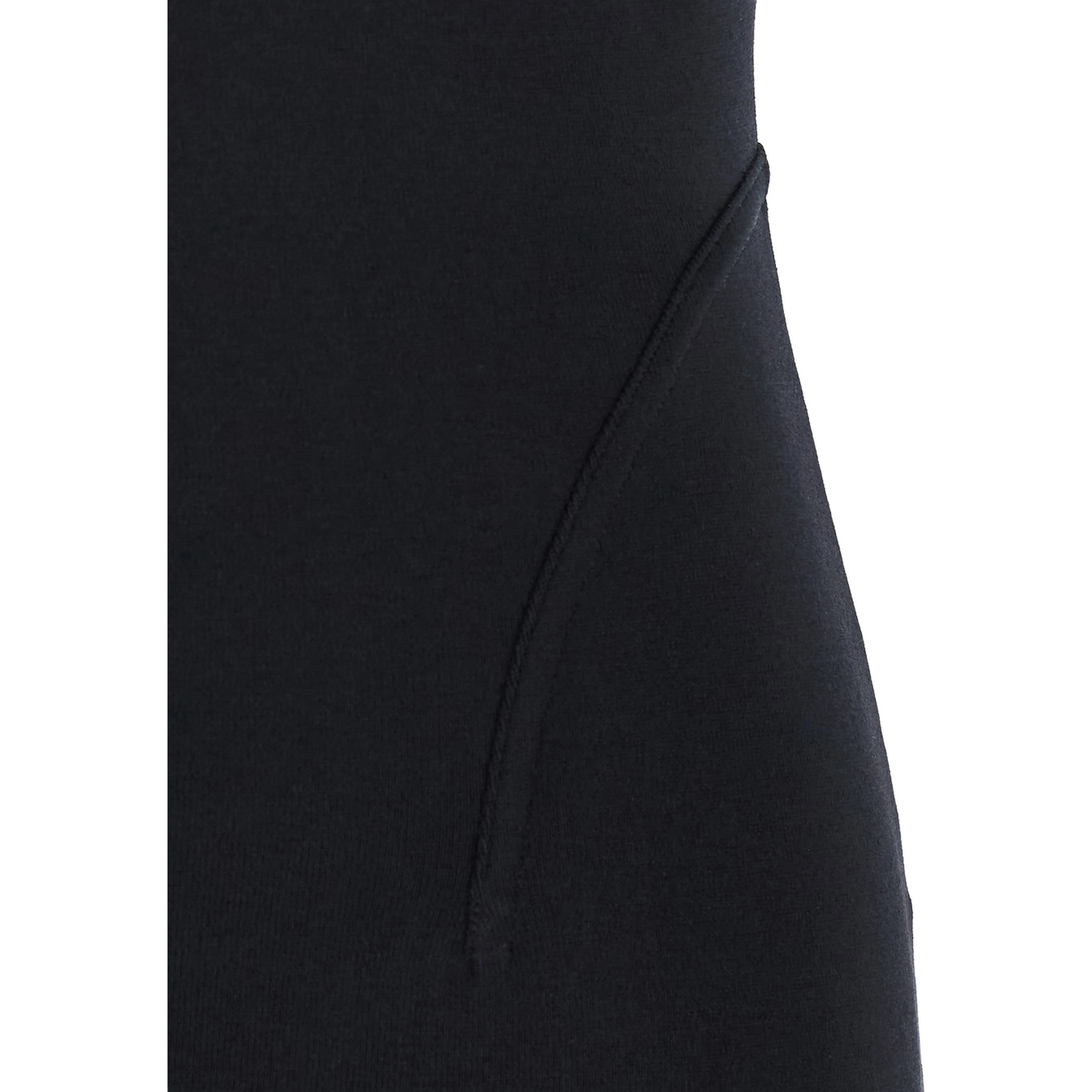 Black sleeveless dress with square neckline in viscose blend for women