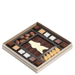Box of assorted chocolates 200 g with 36 pieces in multicolor chocolate unisex