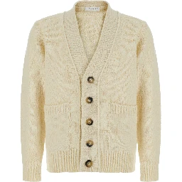 Womens beige fabric cardigan with unspecified fit