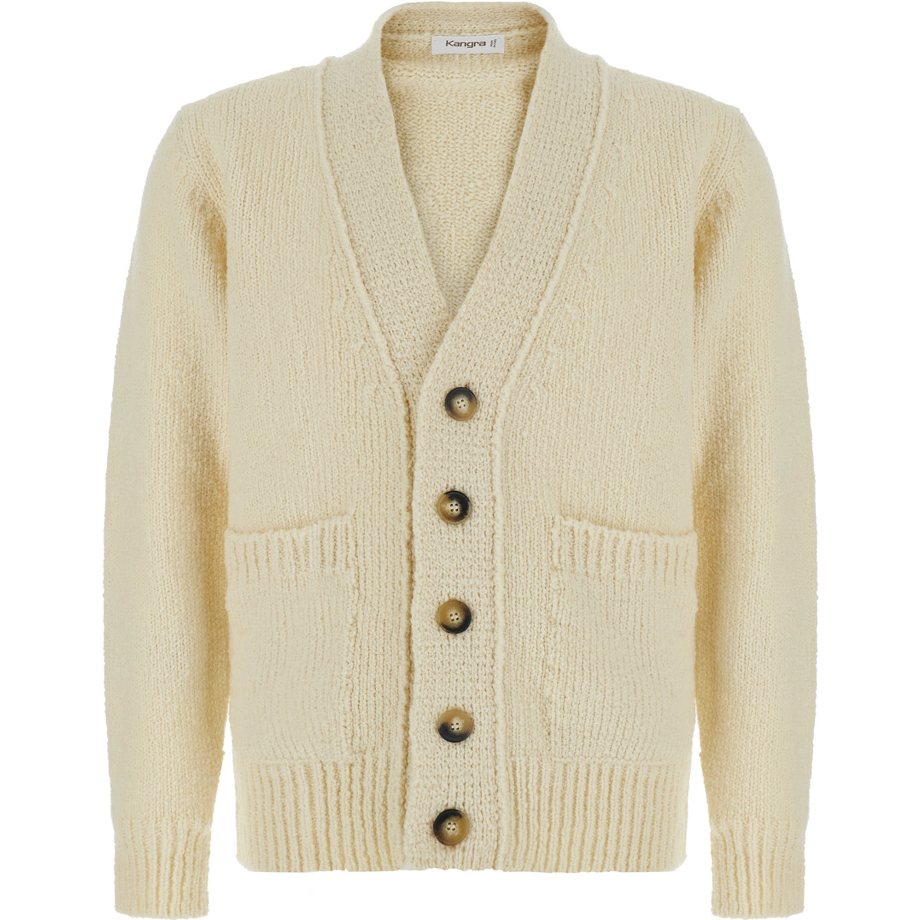 Womens beige fabric cardigan with unspecified fit