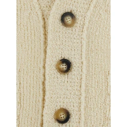 Womens beige fabric cardigan with unspecified fit